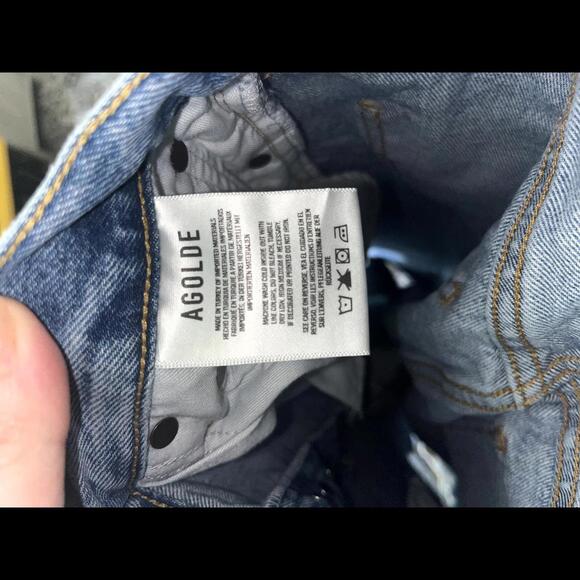 Agolde Women's Mid Rise Loose Fit Wander 90s Skinny Jeans Blue Size 28 - Picture 4 of 5